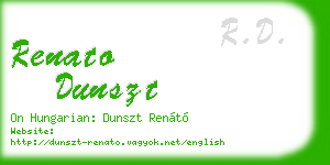renato dunszt business card