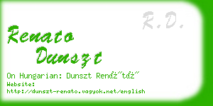 renato dunszt business card